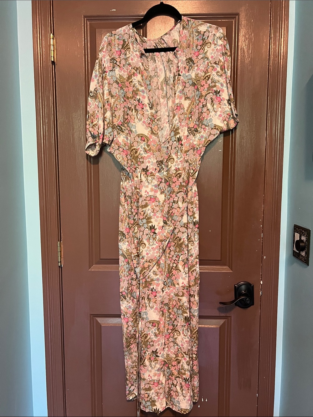 Zadig & Voltaire Floral Pink Paisley Midi Dress L